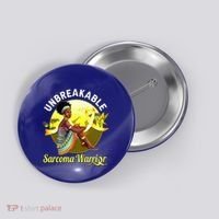 Yellow Ribbon Cancer Awareness Unbreakable Sarcoma Warrior Cute Gift Button thumb 0