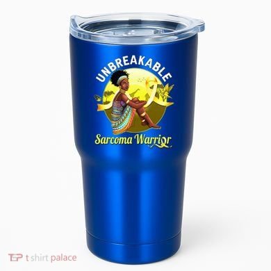 Yellow Ribbon Cancer Awareness Unbreakable Sarcoma Warrior Cute Gift Tumbler