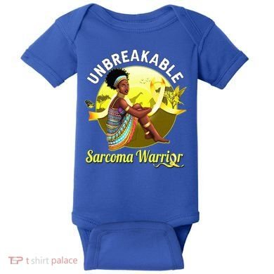 Yellow Ribbon Cancer Awareness Unbreakable Sarcoma Warrior Cute Gift Baby Bodysuit