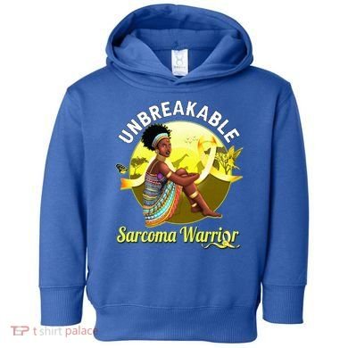 Yellow Ribbon Cancer Awareness Unbreakable Sarcoma Warrior Cute Gift Toddler Hoodie