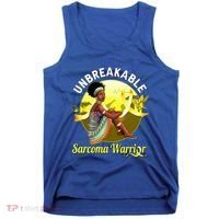 Yellow Ribbon Cancer Awareness Unbreakable Sarcoma Warrior Cute Gift Tank Top thumb 0