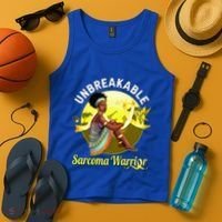 Yellow Ribbon Cancer Awareness Unbreakable Sarcoma Warrior Cute Gift Tank Top thumb 4