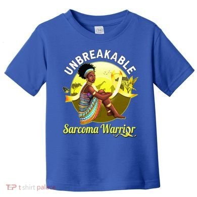 Yellow Ribbon Cancer Awareness Unbreakable Sarcoma Warrior Cute Gift Toddler T-Shirt