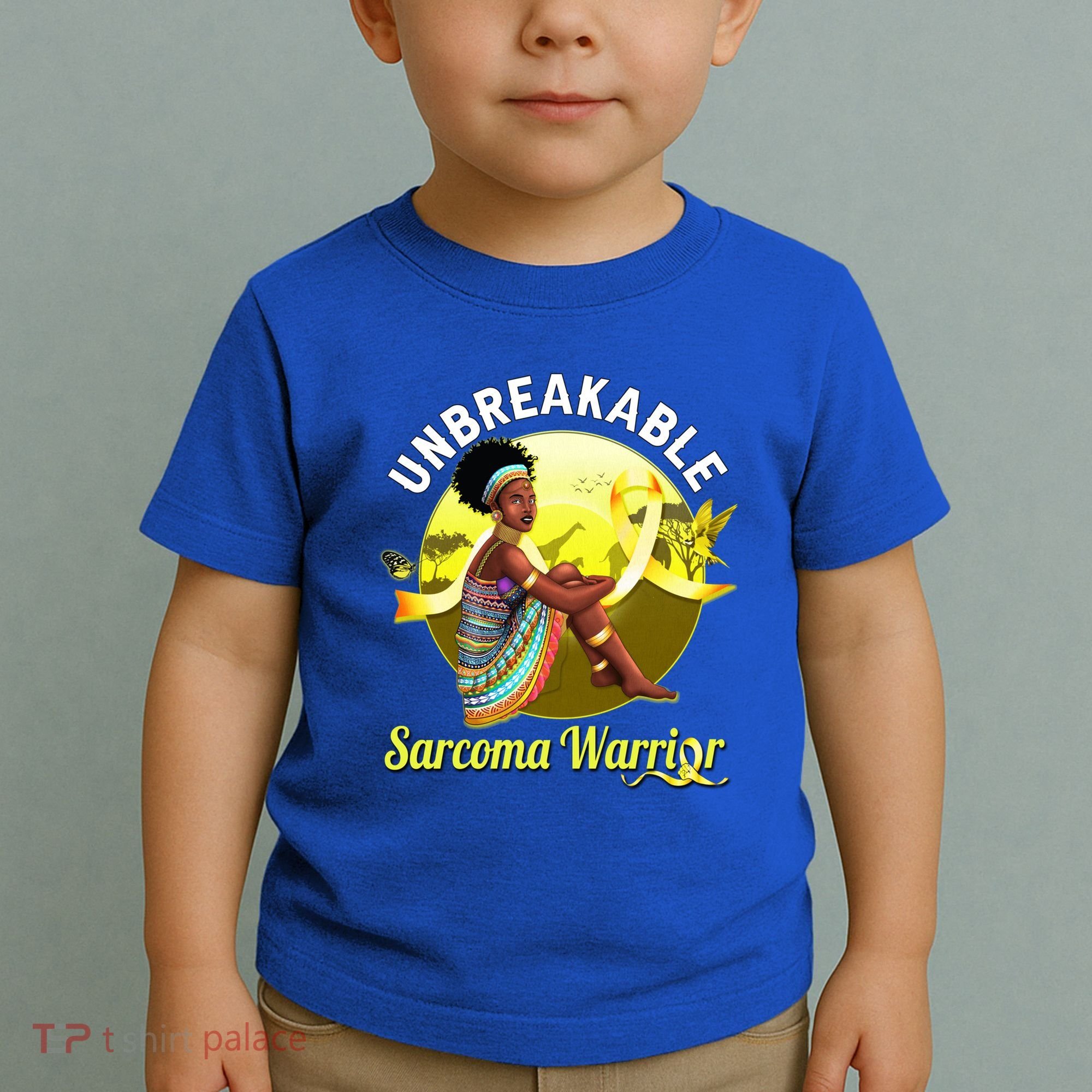 Yellow Ribbon Cancer Awareness Unbreakable Sarcoma Warrior Cute Gift Toddler T-Shirt