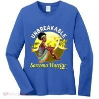 Yellow Ribbon Cancer Awareness Unbreakable Sarcoma Warrior Cute Gift Women's Long Sleeve Shirt thumb 0