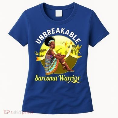Yellow Ribbon Cancer Awareness Unbreakable Sarcoma Warrior Cute Gift Women's T-Shirt