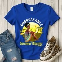 Yellow Ribbon Cancer Awareness Unbreakable Sarcoma Warrior Cute Gift Women's T-Shirt thumb 3