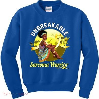 Yellow Ribbon Cancer Awareness Unbreakable Sarcoma Warrior Cute Gift Kids Sweatshirt