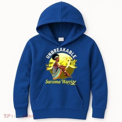Yellow Ribbon Cancer Awareness Unbreakable Sarcoma Warrior Cute Gift Kids Hoodie