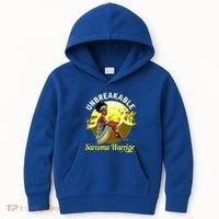 Yellow Ribbon Cancer Awareness Unbreakable Sarcoma Warrior Cute Gift Kids Hoodie thumb 0