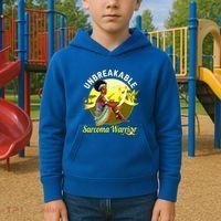 Yellow Ribbon Cancer Awareness Unbreakable Sarcoma Warrior Cute Gift Kids Hoodie thumb 2
