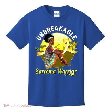 Yellow Ribbon Cancer Awareness Unbreakable Sarcoma Warrior Cute Gift Kids T-Shirt