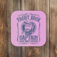 Yacht Rock Captain Pontoon Boat Party Music Boating Coaster thumb 0