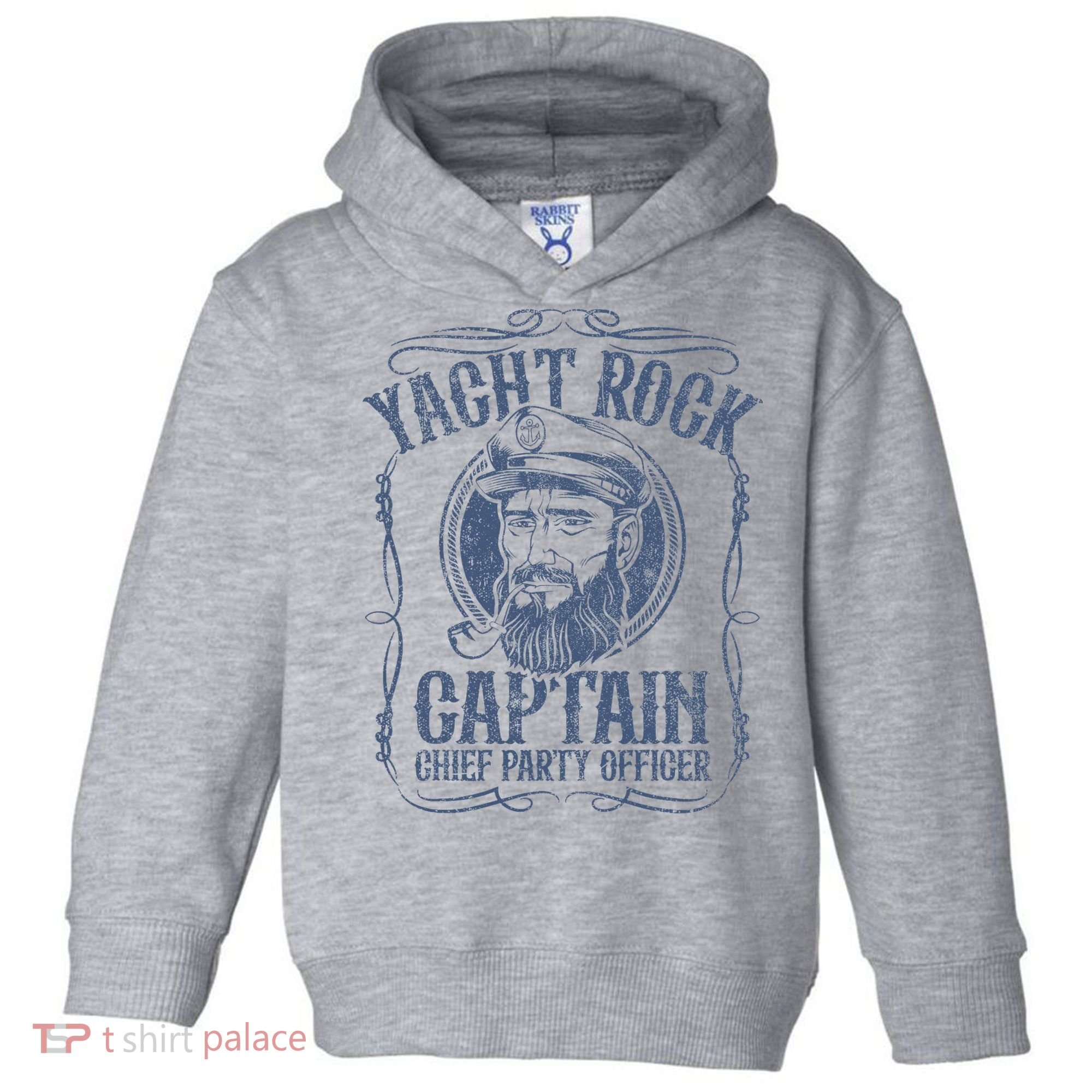 Yacht Rock Captain Pontoon Boat Party Music Boating Toddler Hoodie