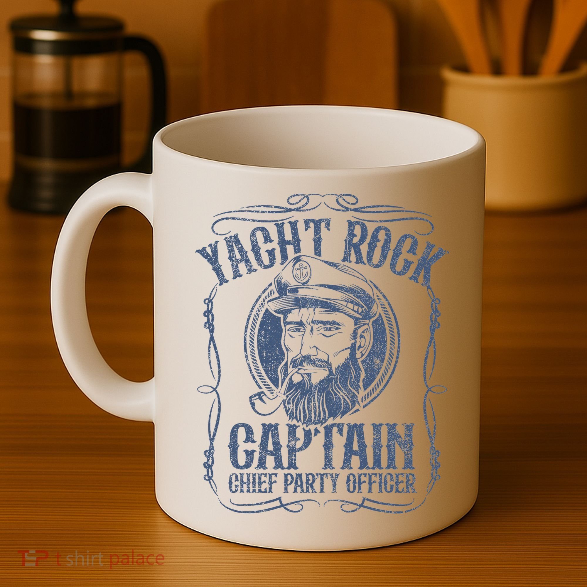 Yacht Rock Captain Pontoon Boat Party Music Boating Coffee Mug