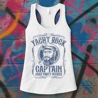 Yacht Rock Captain Pontoon Boat Party Music Boating Women's Tank Top thumb 3