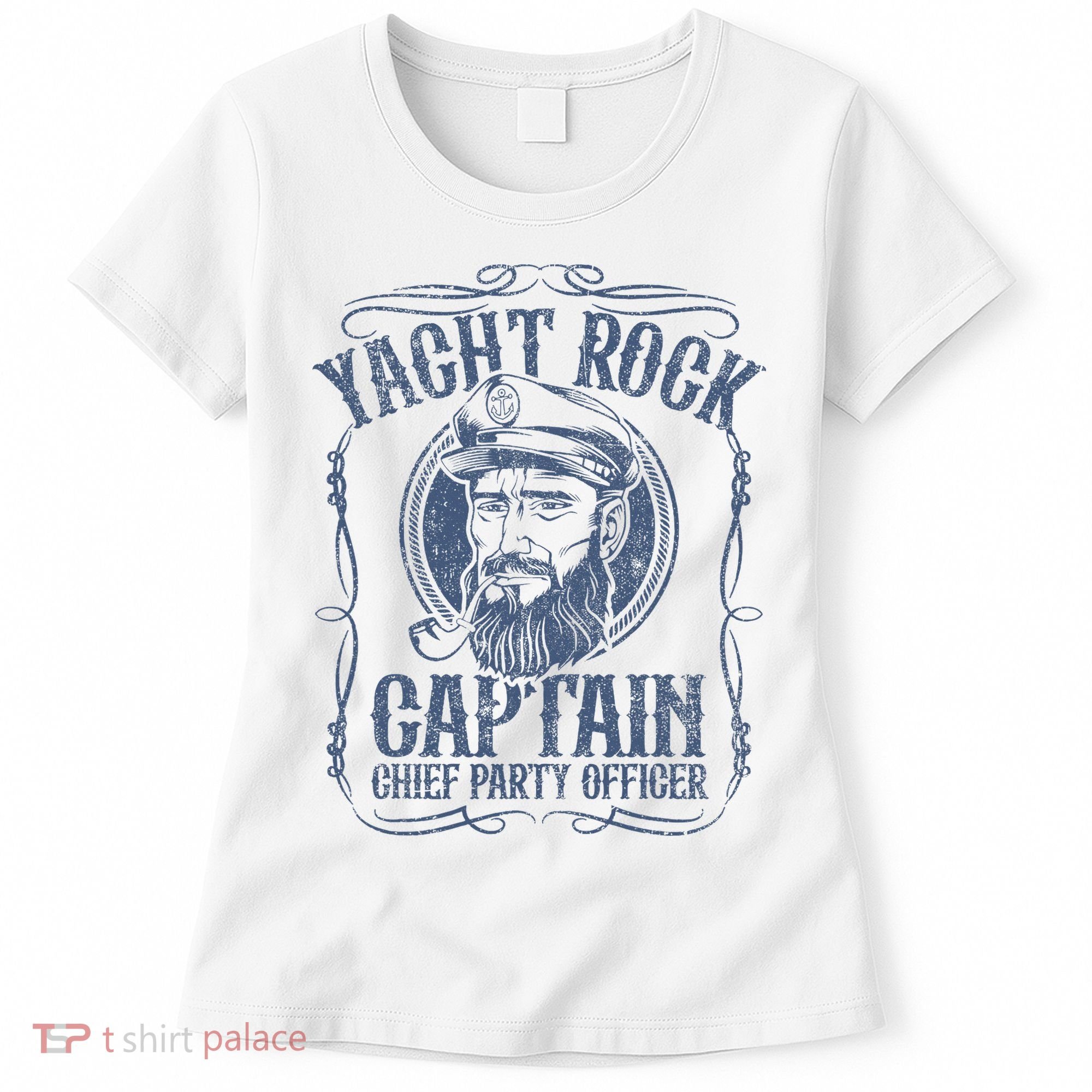Yacht Rock Captain Pontoon Boat Party Music Boating Women's T-Shirt