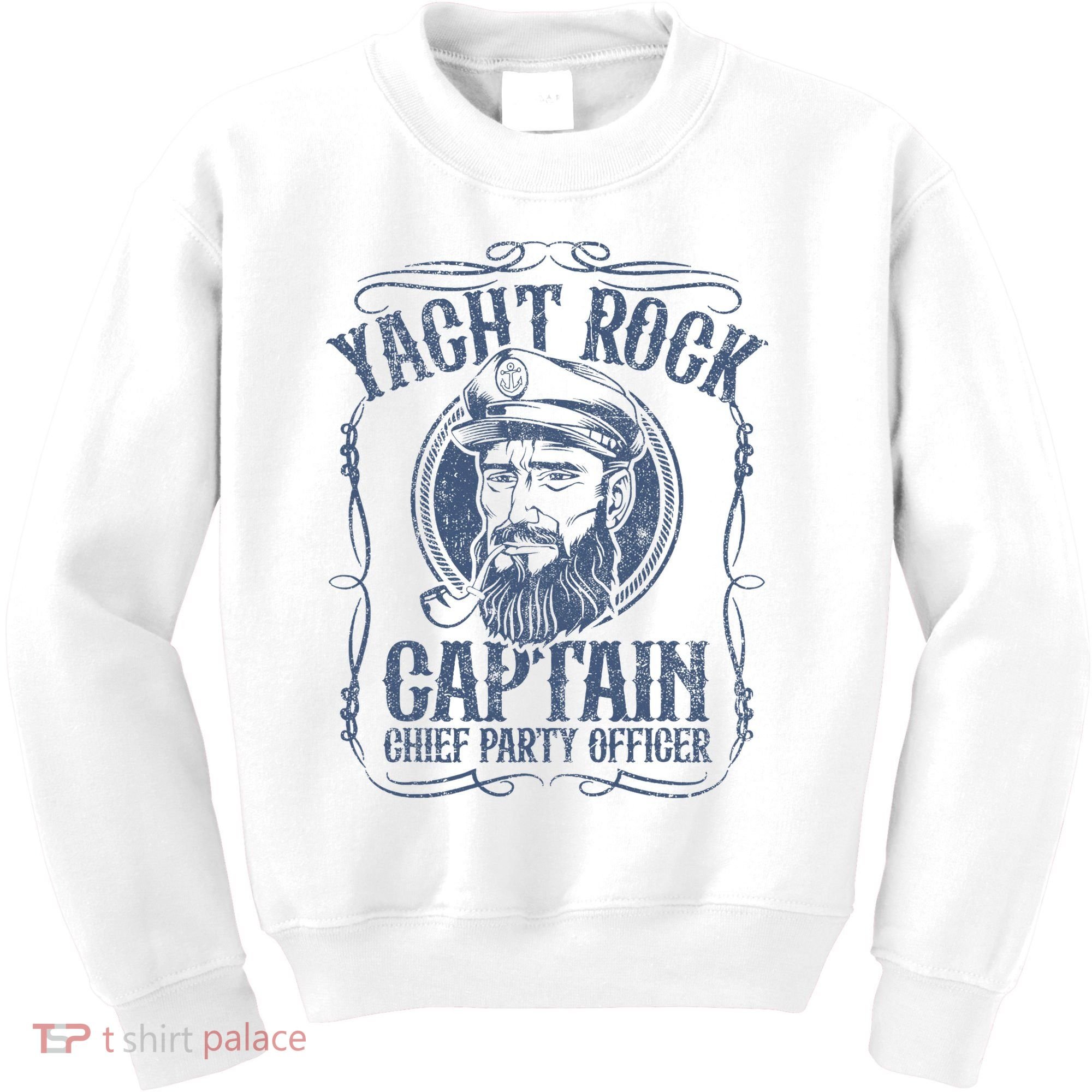 Yacht Rock Captain Pontoon Boat Party Music Boating Kids Sweatshirt