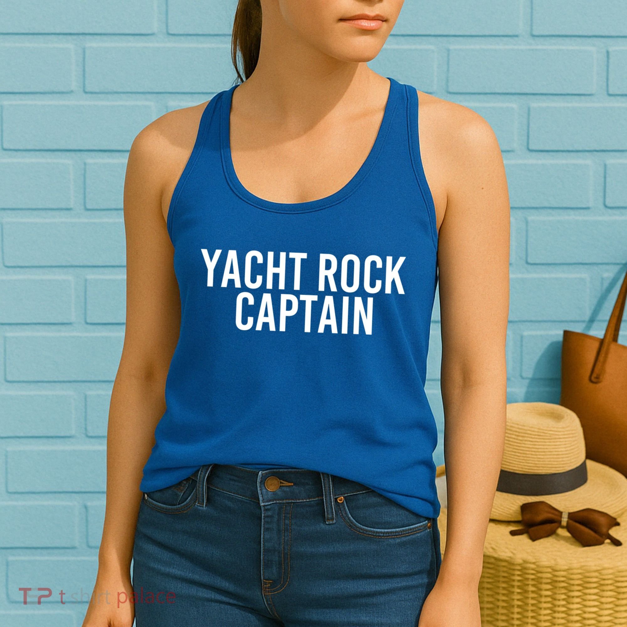Yacht Rock Captain Funny Boat Sailor Party Gift Idea Gift Women's Tank Top