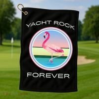 Yacht Rock Forever 80s Retro Style Golf Towel thumb 1
