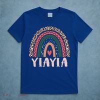 Yiayia Rainbow Grandma Grandmother Mothers Day Yiayia Gift T-Shirt thumb 5