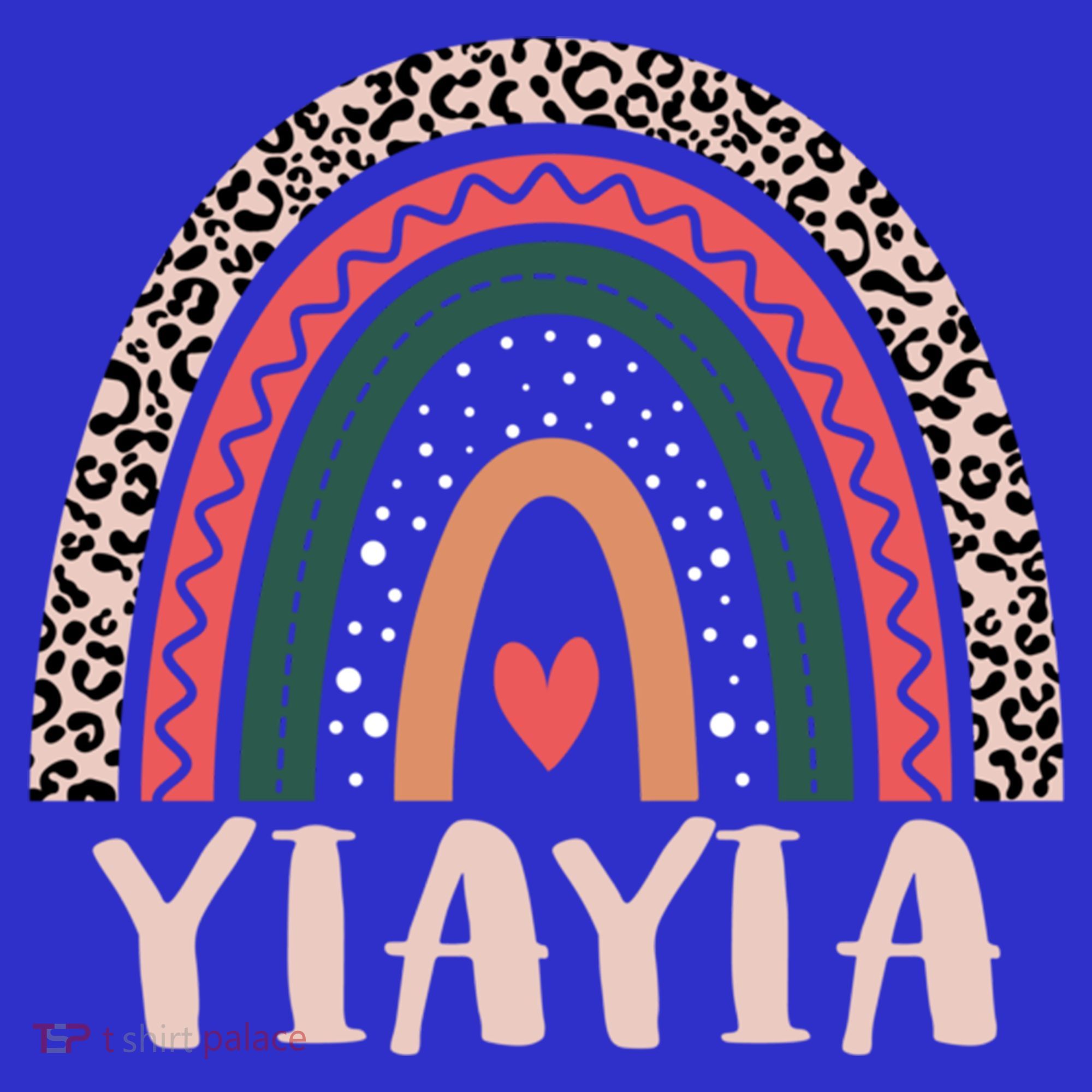 Yiayia Rainbow Grandma Grandmother Mothers Day Yiayia Gift T-Shirt