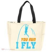 You Run I Fly Cool Pole Vault Polevault Jump Jumper Athlete Tote Bag thumb 0