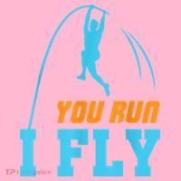 You Run I Fly Cool Pole Vault Polevault Jump Jumper Athlete Coaster thumb 2