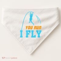 You Run I Fly Cool Pole Vault Polevault Jump Jumper Athlete USA-Made Doggie Bandana thumb 0