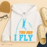 You Run I Fly Cool Pole Vault Polevault Jump Jumper Athlete Hoodie thumb 4