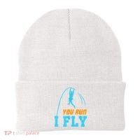 You Run I Fly Cool Pole Vault Polevault Jump Jumper Athlete Beanie thumb 0