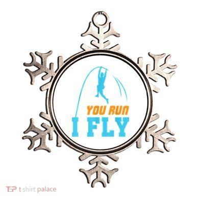 You Run I Fly Cool Pole Vault Polevault Jump Jumper Athlete Ornament