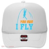 You Run I Fly Cool Pole Vault Polevault Jump Jumper Athlete Hat thumb 0