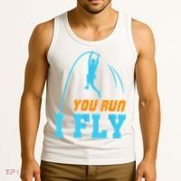 You Run I Fly Cool Pole Vault Polevault Jump Jumper Athlete Tank Top thumb 3