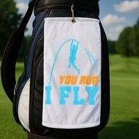 You Run I Fly Cool Pole Vault Polevault Jump Jumper Athlete Golf Towel thumb 2