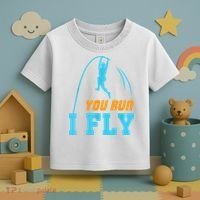 You Run I Fly Cool Pole Vault Polevault Jump Jumper Athlete Toddler T-Shirt thumb 3