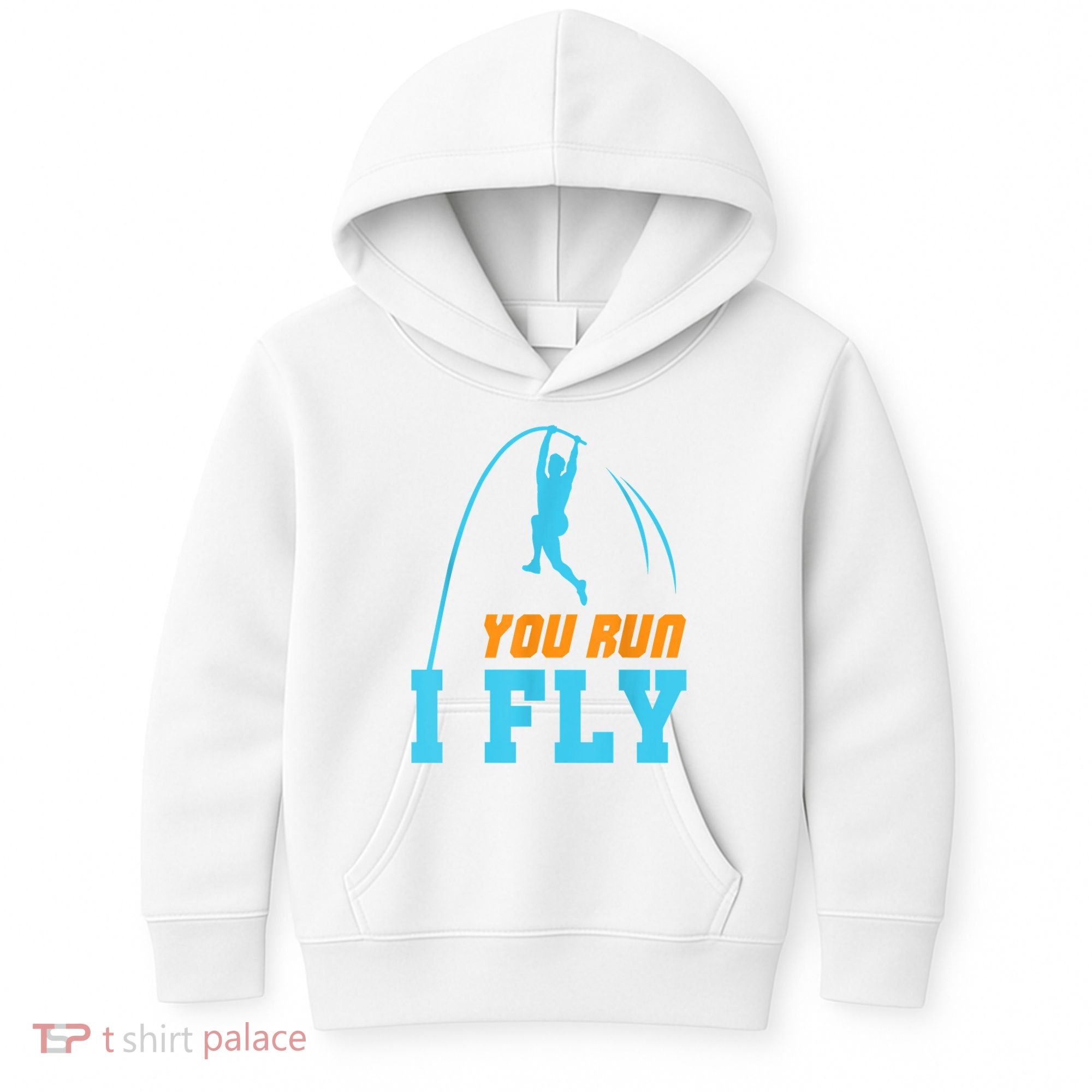 You Run I Fly Cool Pole Vault Polevault Jump Jumper Athlete Kids Hoodie