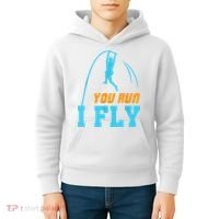 You Run I Fly Cool Pole Vault Polevault Jump Jumper Athlete Kids Hoodie thumb 4