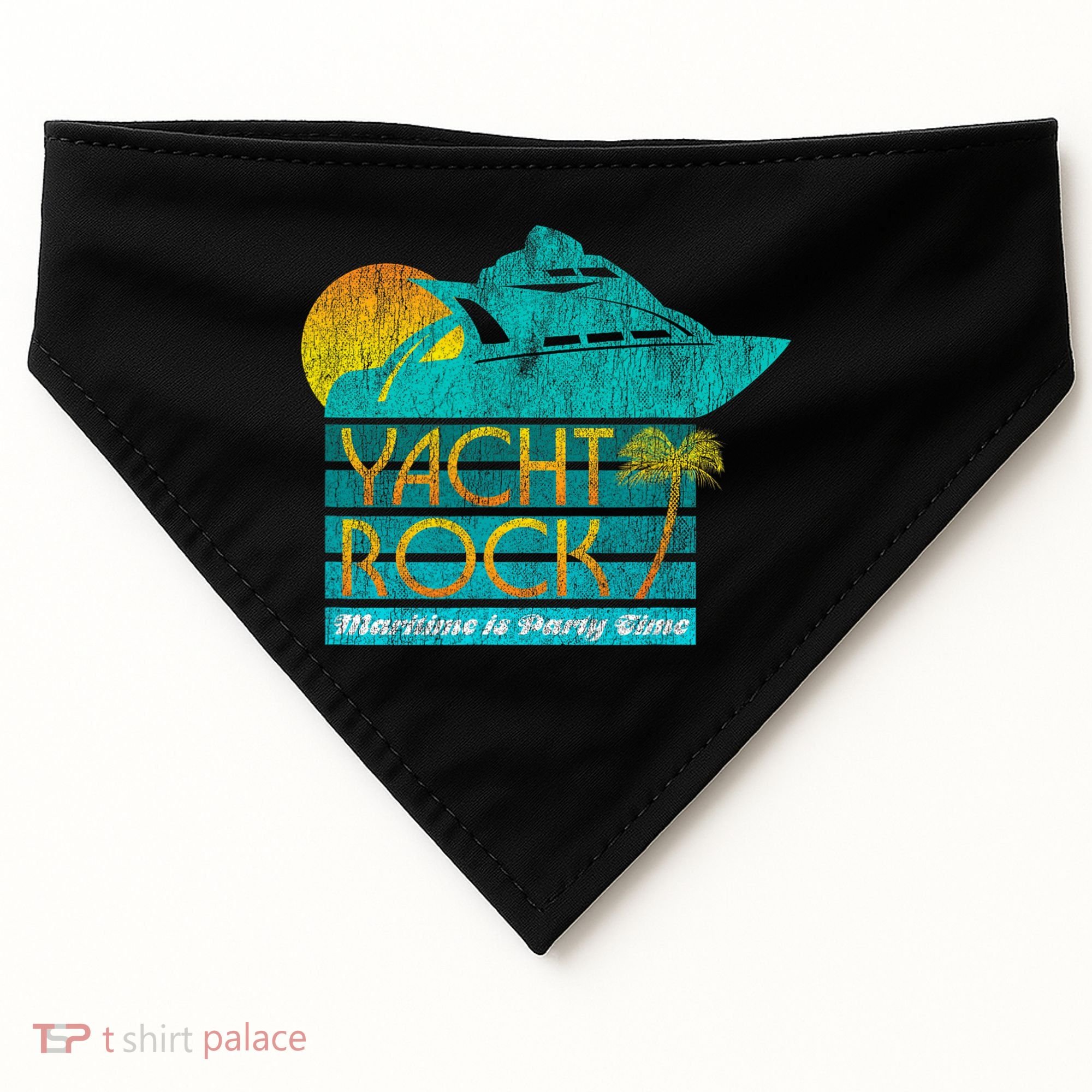Yacht Rock Party Boat Drinking Maritime USA-Made Doggie Bandana