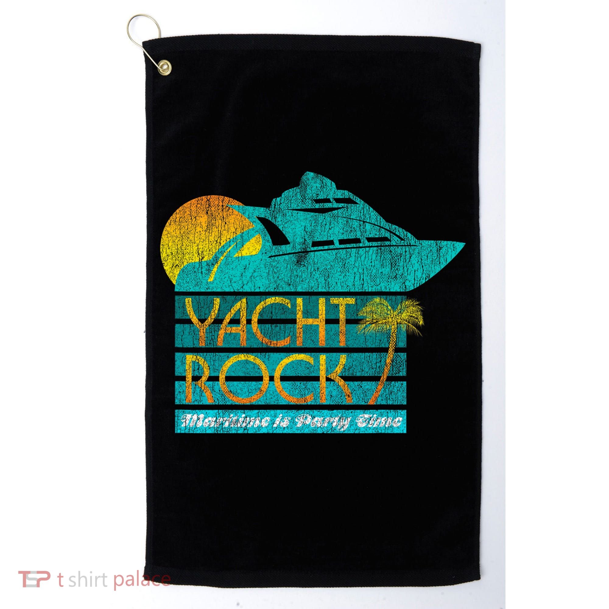 Yacht Rock Party Boat Drinking Maritime Golf Towel