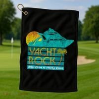 Yacht Rock Party Boat Drinking Maritime Golf Towel thumb 1