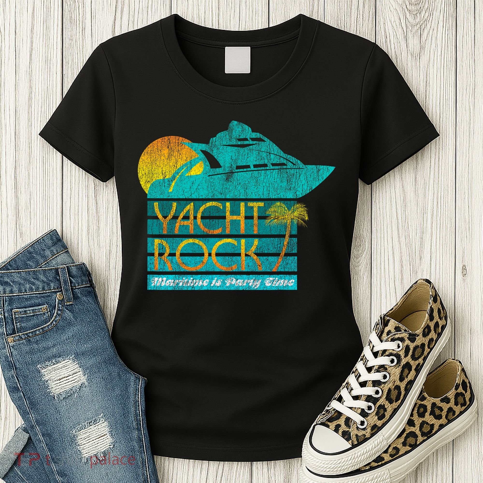 Yacht Rock Party Boat Drinking Maritime Women's T-Shirt