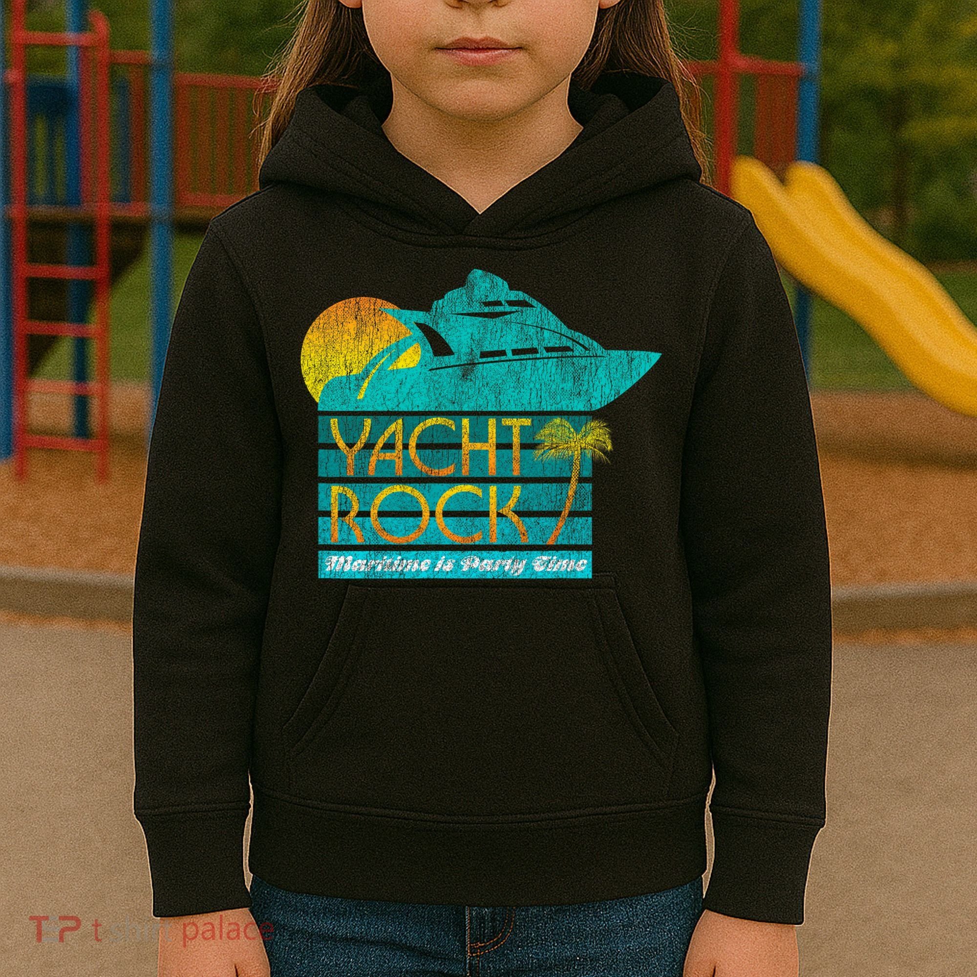 Yacht Rock Party Boat Drinking Maritime Kids Hoodie