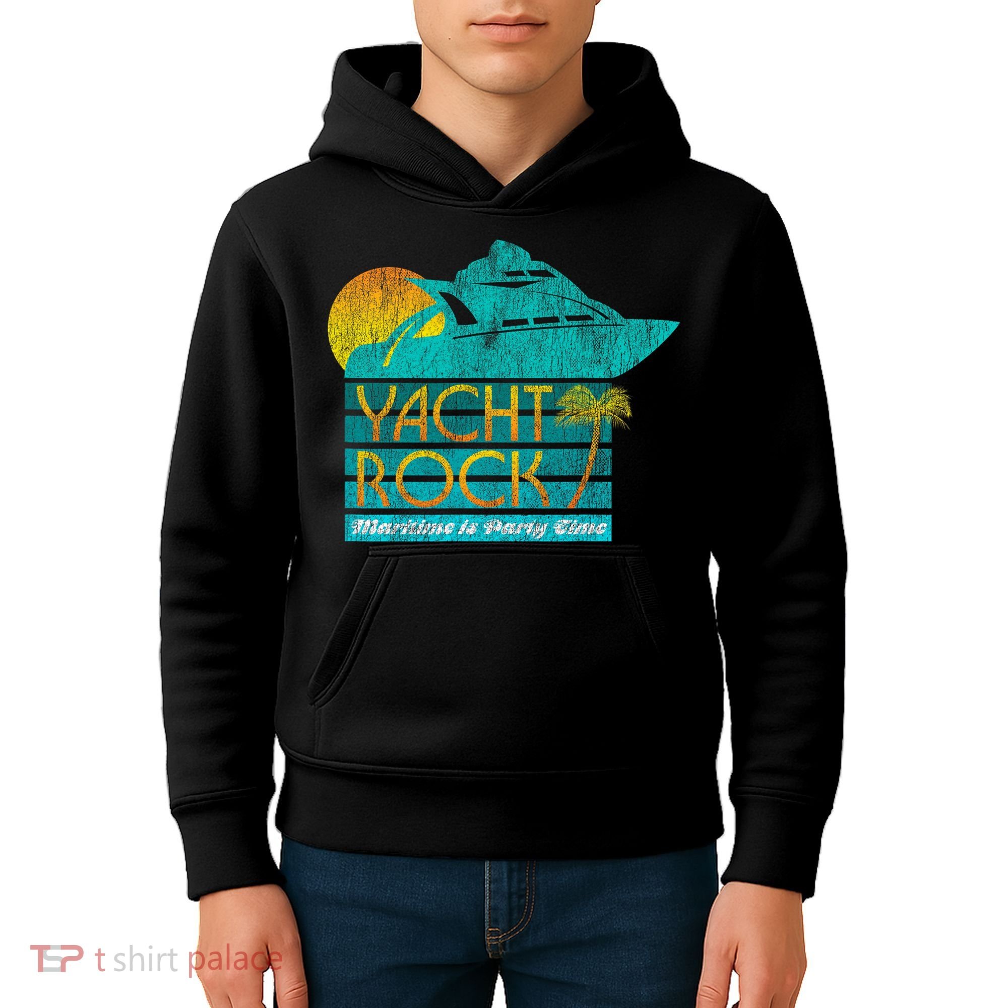 Yacht Rock Party Boat Drinking Maritime Kids Hoodie