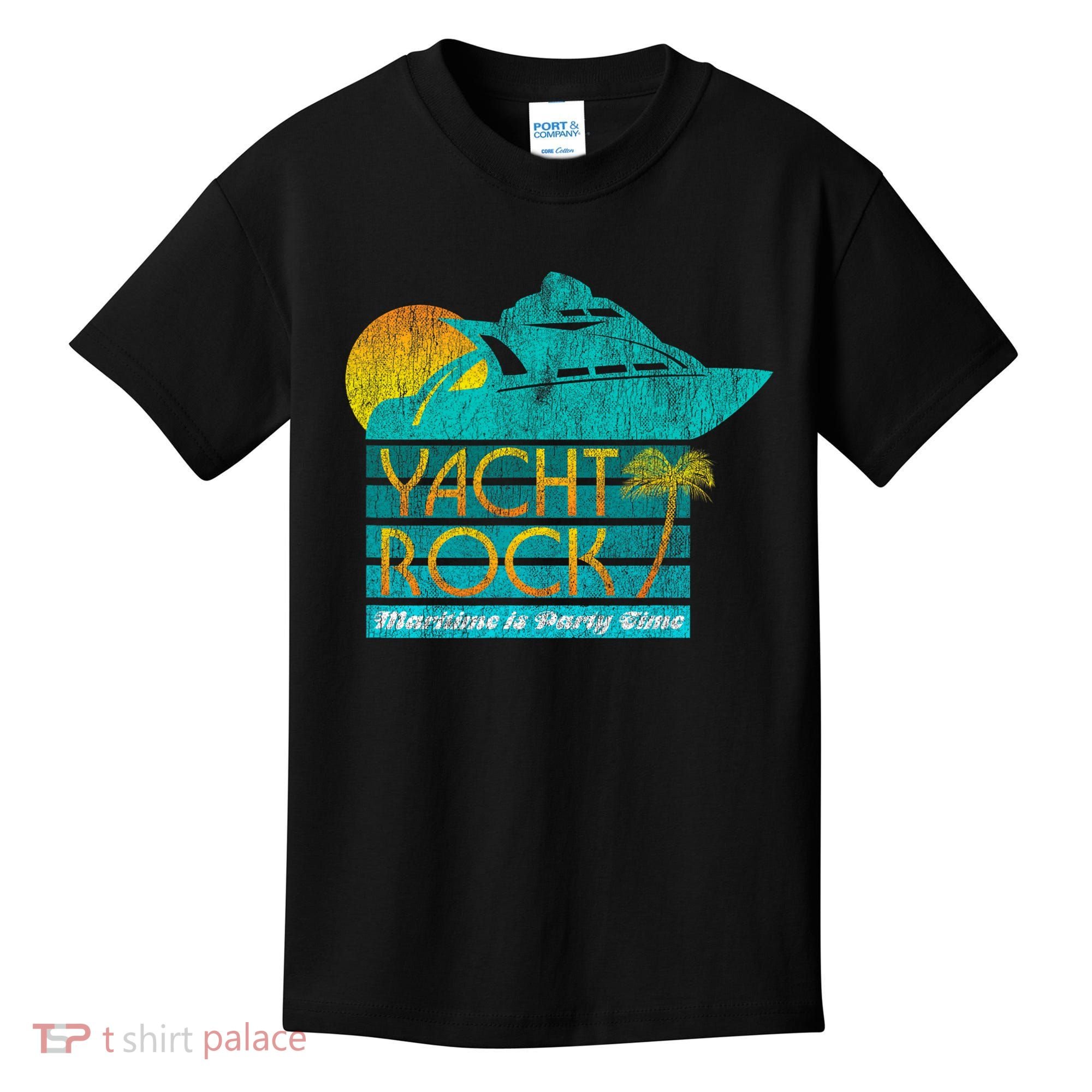 Yacht Rock Party Boat Drinking Maritime Kids T-Shirt