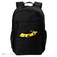Yellow Racing Sports Car Backpack thumb 0