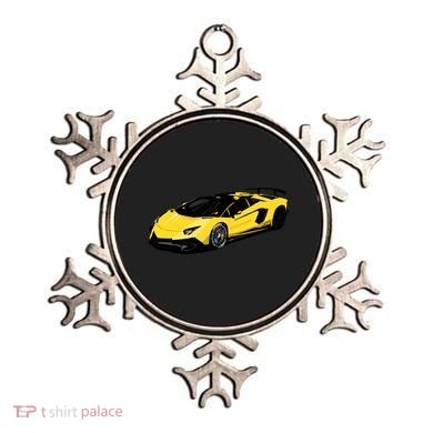 Yellow Racing Sports Car Ornament