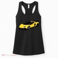 Yellow Racing Sports Car Women's Tank Top thumb 0
