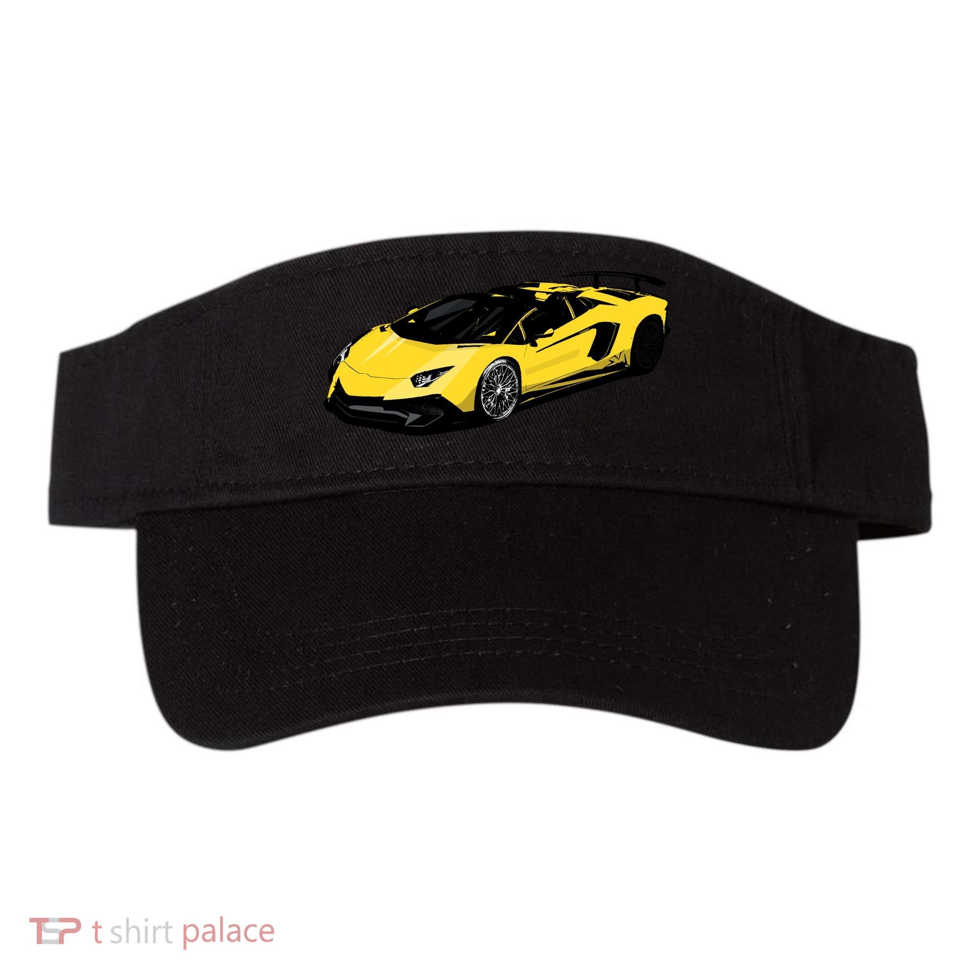 Yellow Racing Sports Car Visor