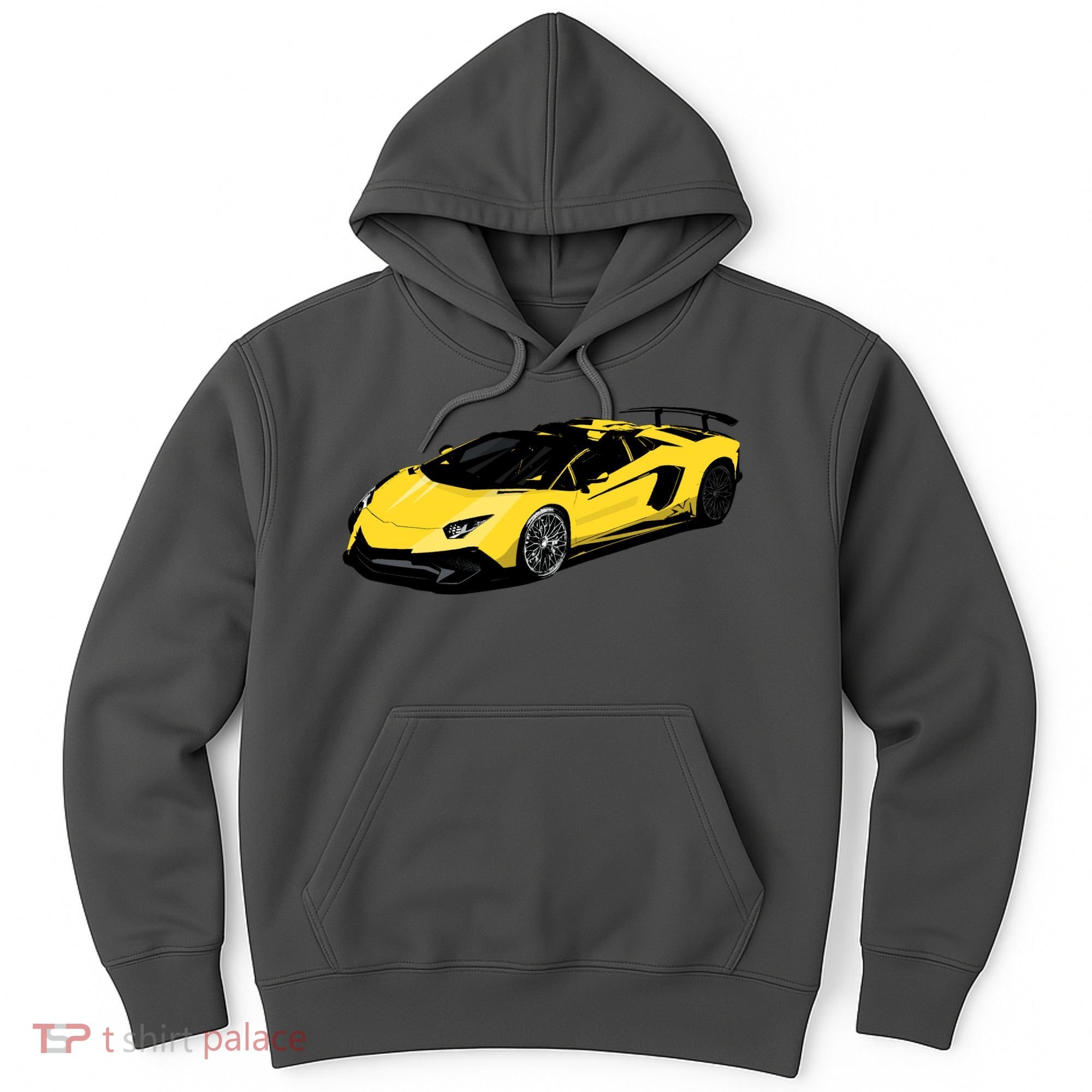 Yellow Racing Sports Car Hoodie